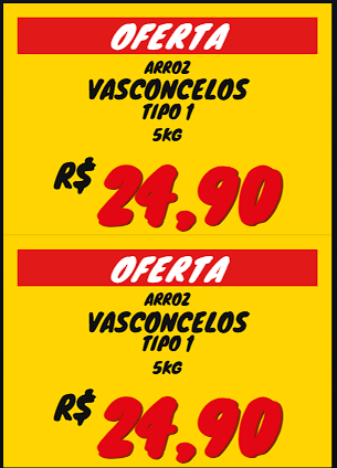 Modelo de cartaz A4 2x1 para promoção de mercado