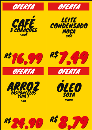 Cartaz A4 4x1 promocional pronto para imprimir
